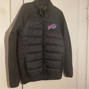 Antigua Black Puffer Jacket with Buffalo Bills Logo Size Medium
